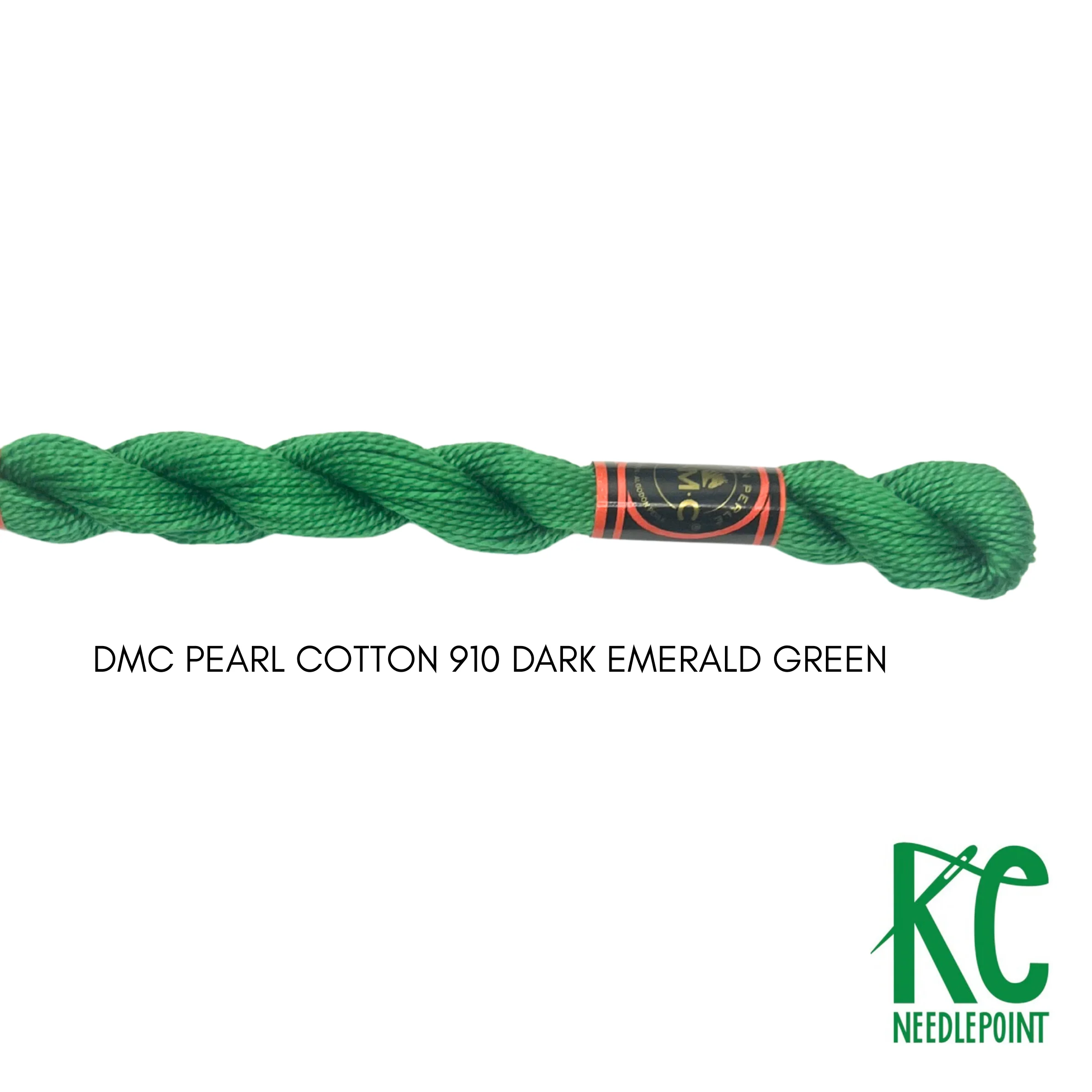 DMC 3 Pearl Cotton 910 Dark Emerald Green