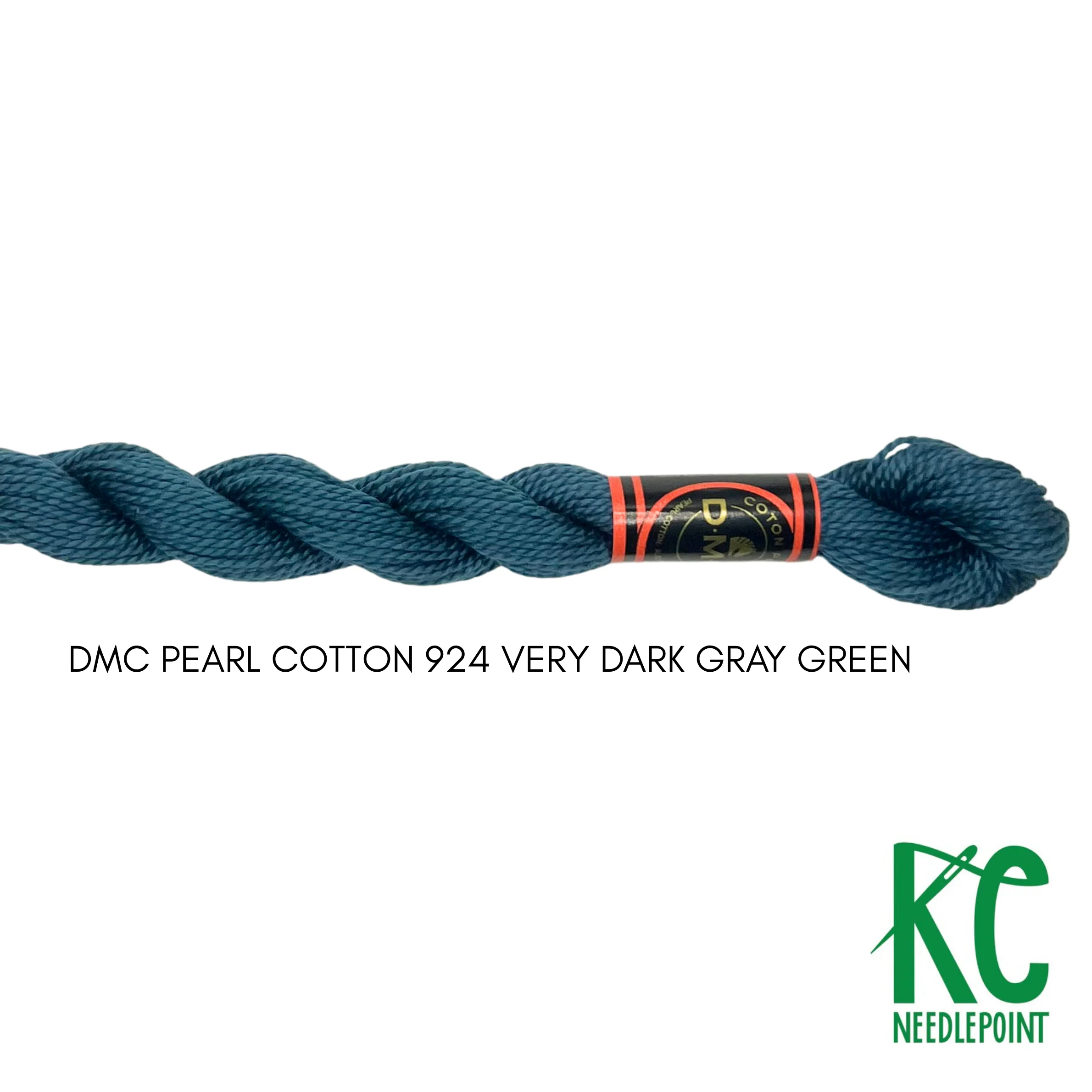 DMC 3 Pearl Cotton 924 Very Dark Gray Green