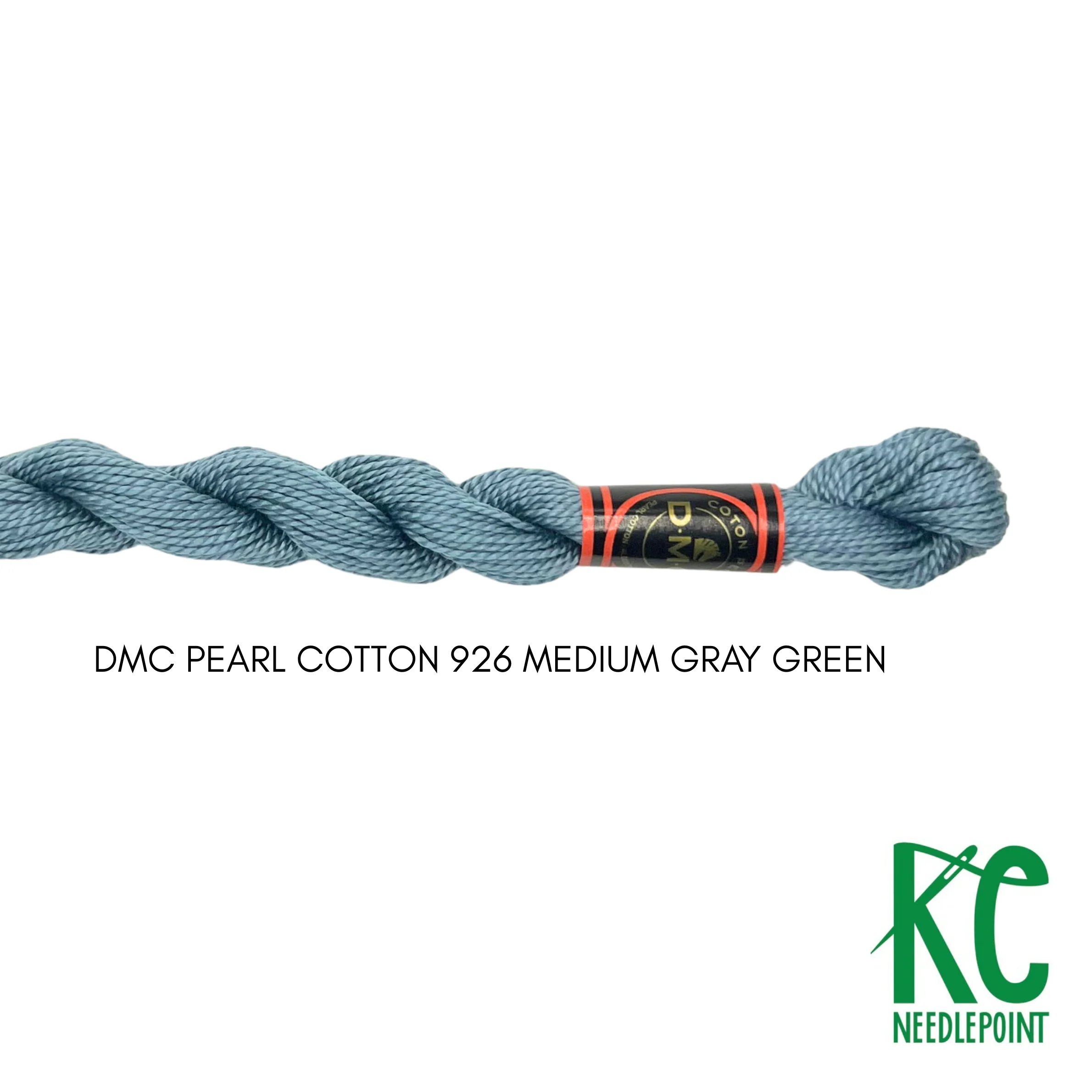 DMC 3 Pearl Cotton 926 Medium Gray Green