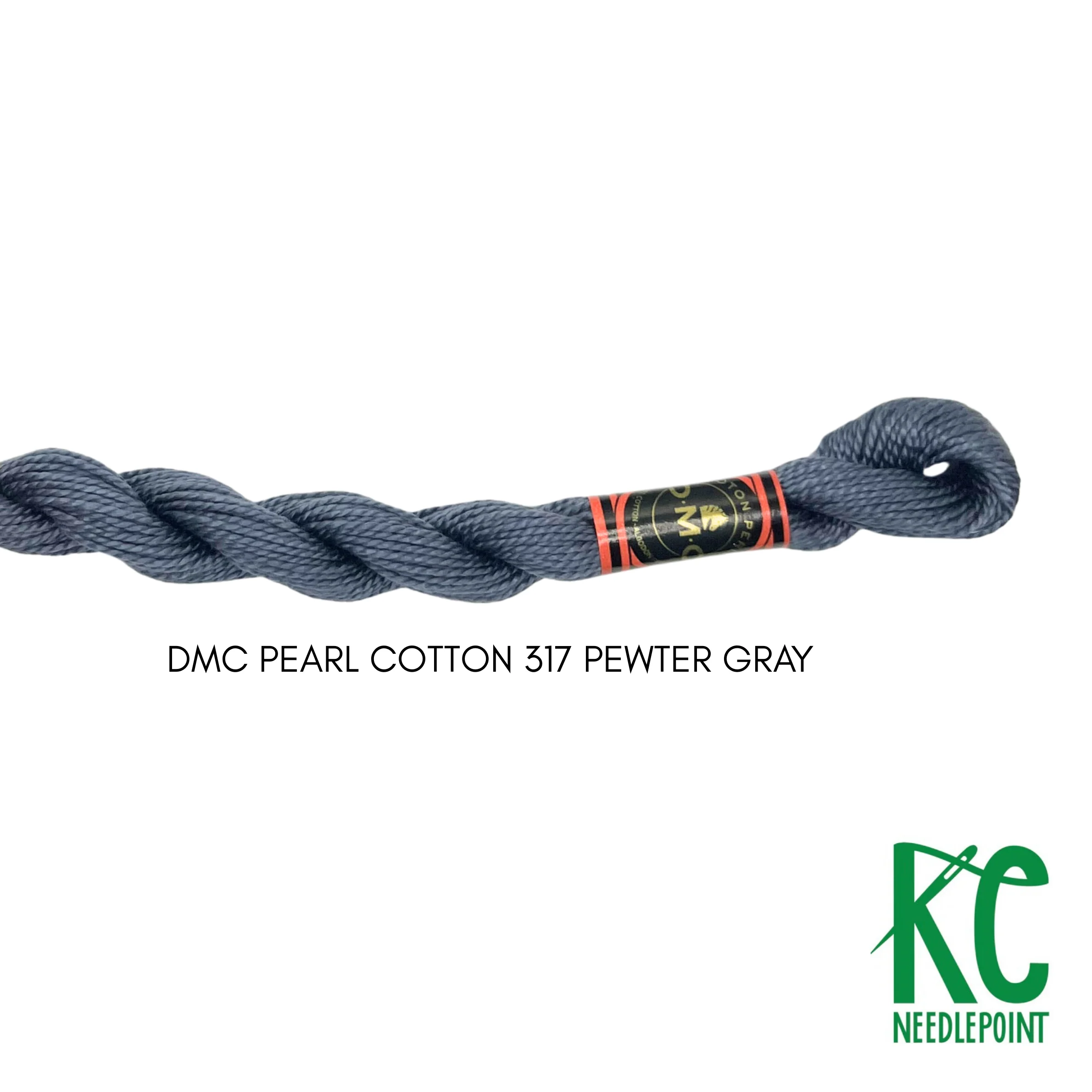 DMC 5 Pearl Cotton 317 Pewter Gray