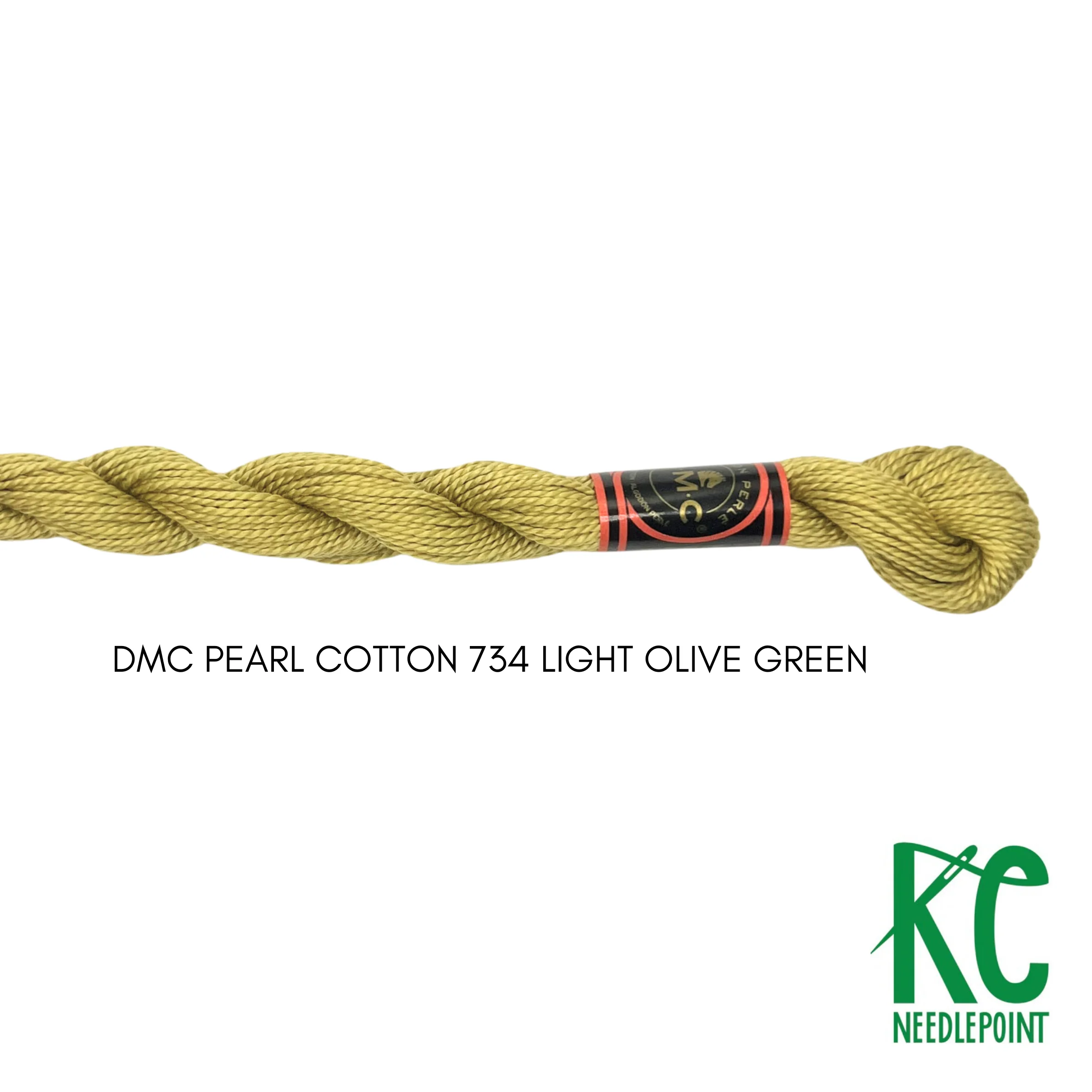 DMC 5 Pearl Cotton 734 Light Olive Green