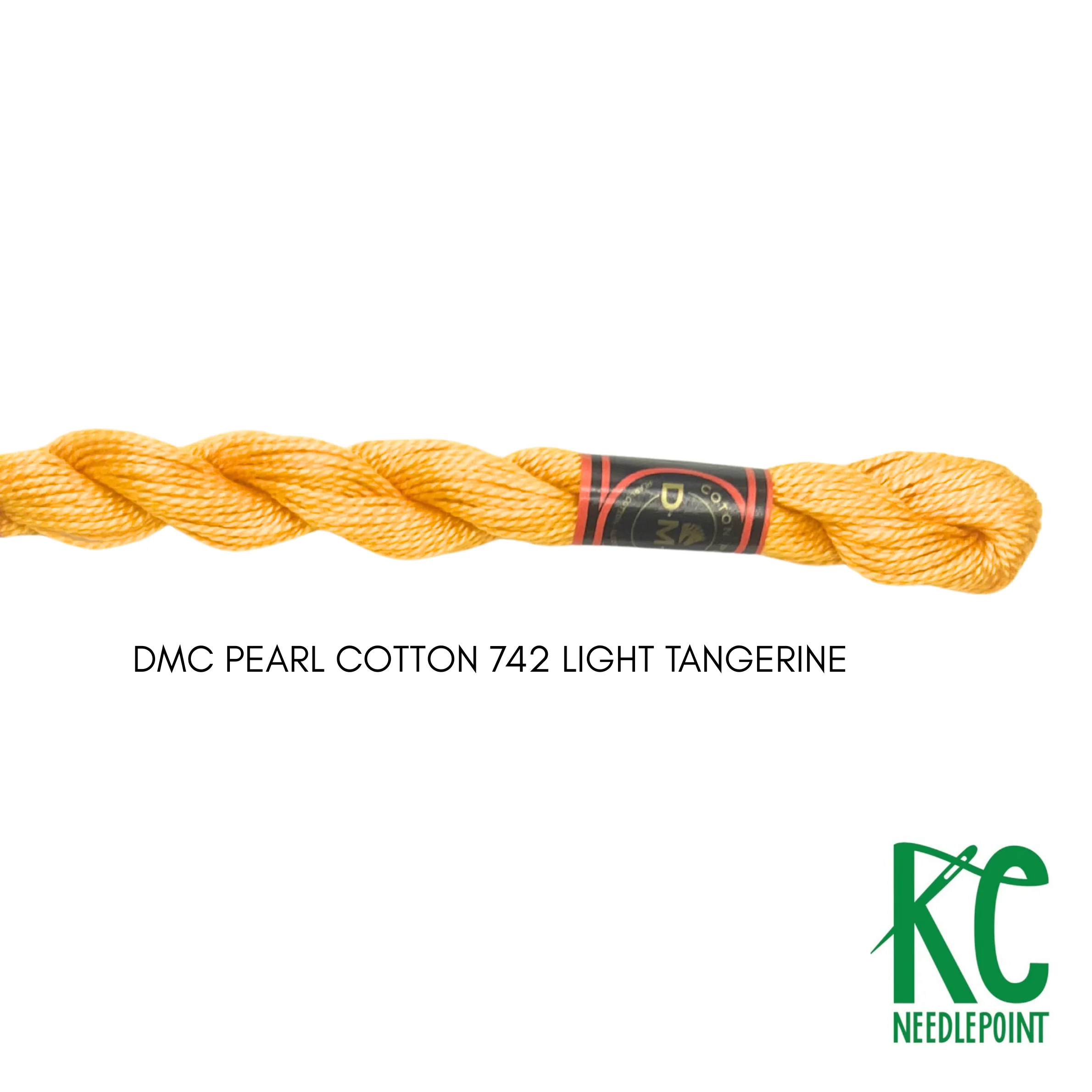 DMC 5 Pearl Cotton 742 Light Tangerine