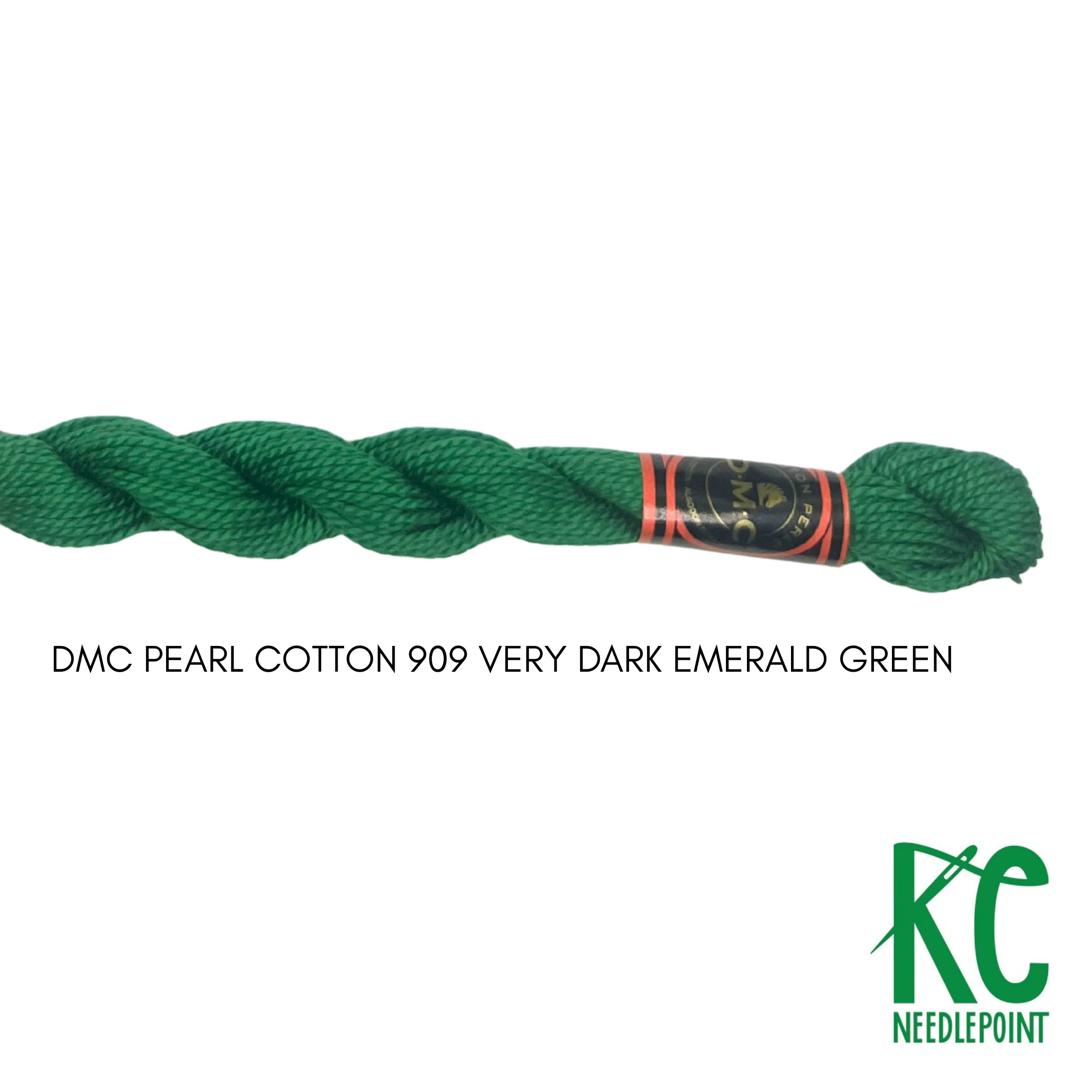 DMC 5 Pearl Cotton 909 Very Dark Emerald Green