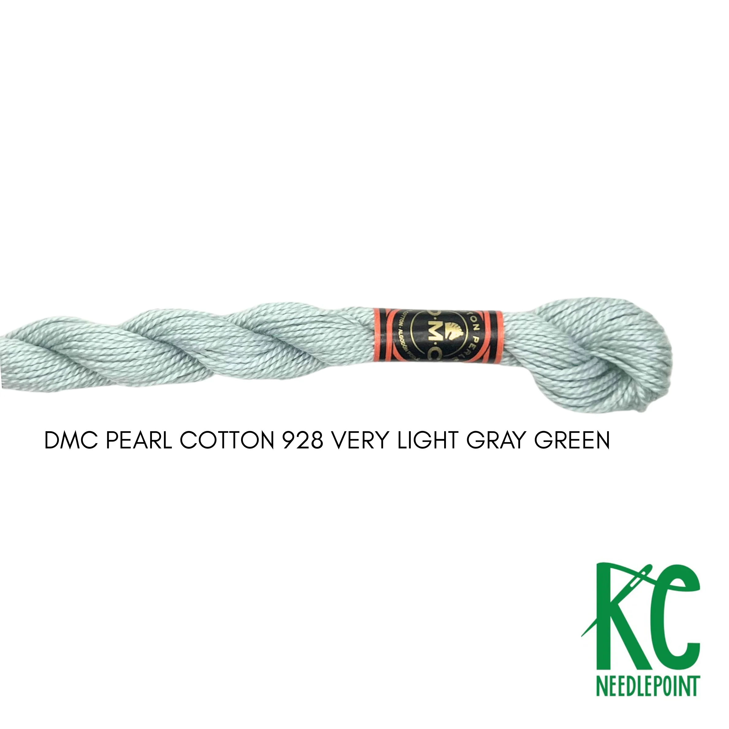DMC 5 Pearl Cotton 928 Very Light Gray Green