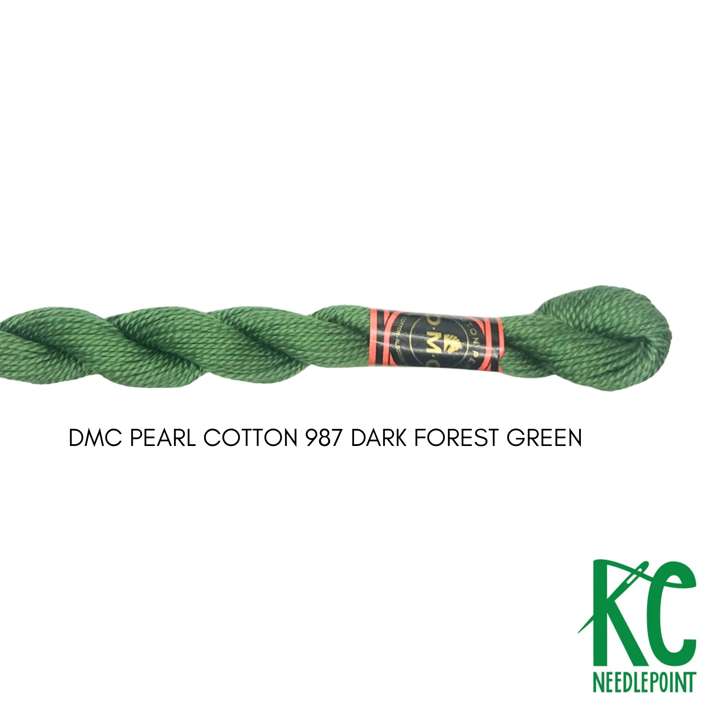 DMC 5 Pearl Cotton 987 Dark Forest Green