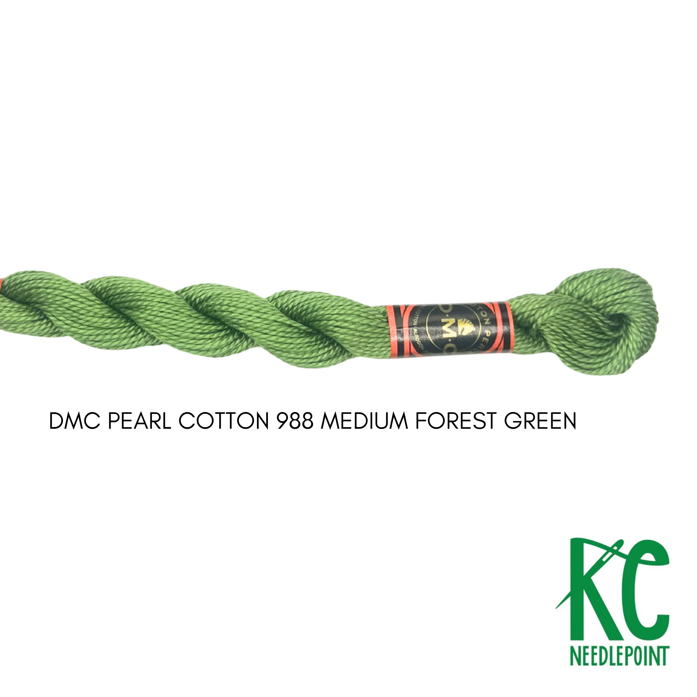 DMC 5 Pearl Cotton 988 Medium Forest Green