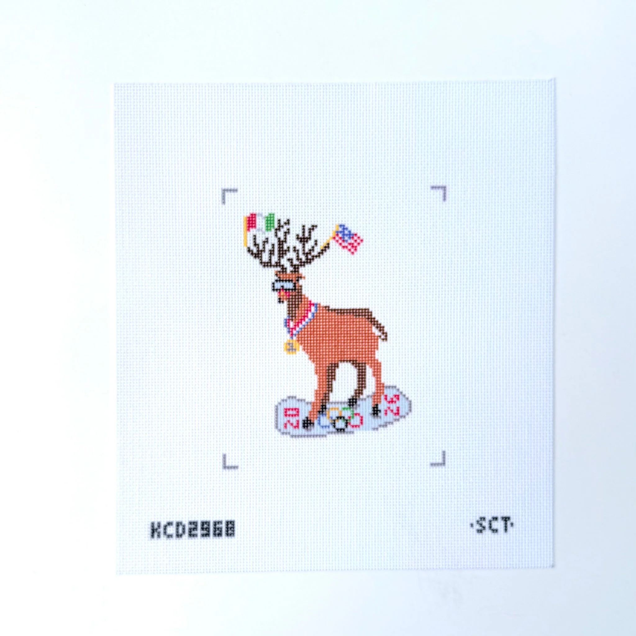 Dolce Vita Olympic Deer Needlepoint Canvas