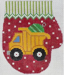 Dump Truck Mitten Canvas