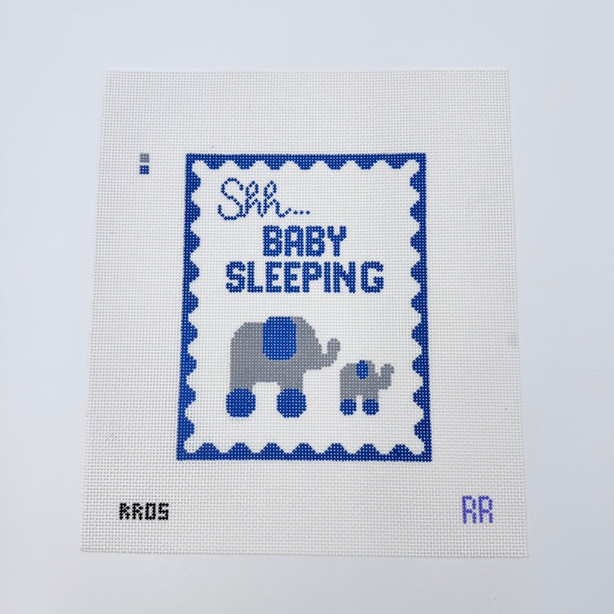 Elephants Baby Sleeping Canvas