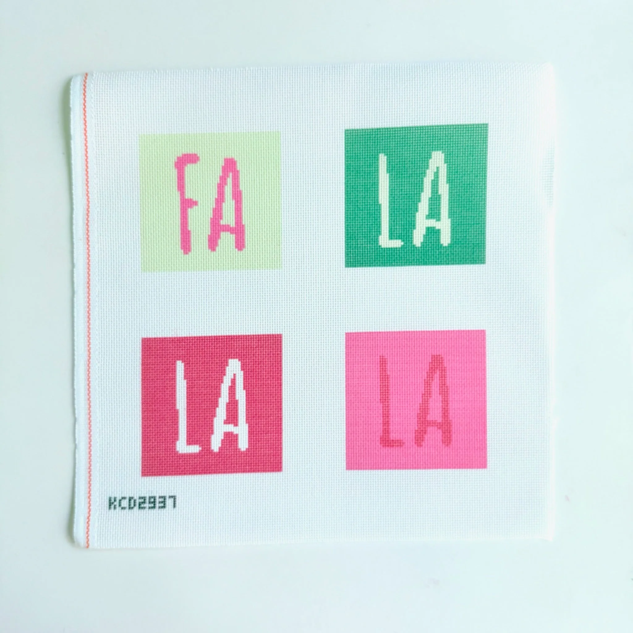 Fa La La Coasters Needlepoint Canvas