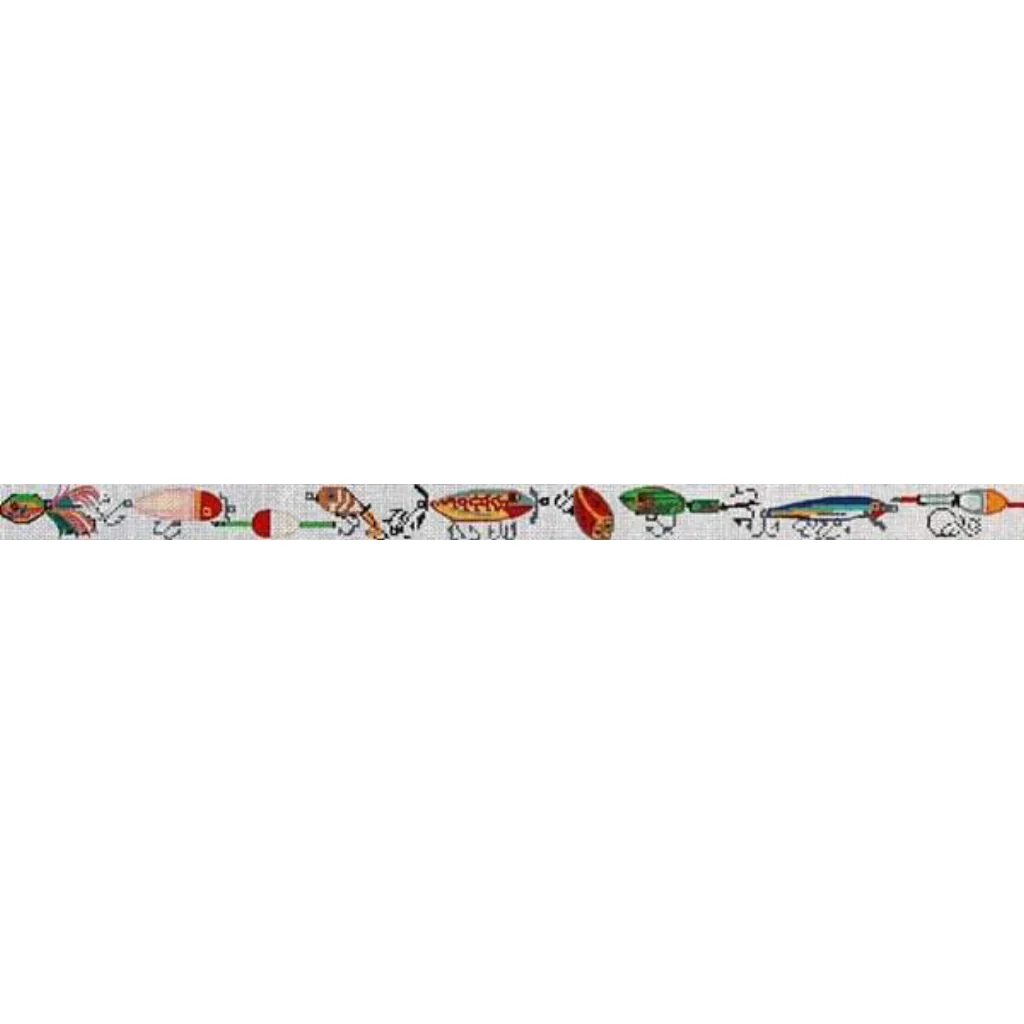 Fishing Collage Belt Canvas