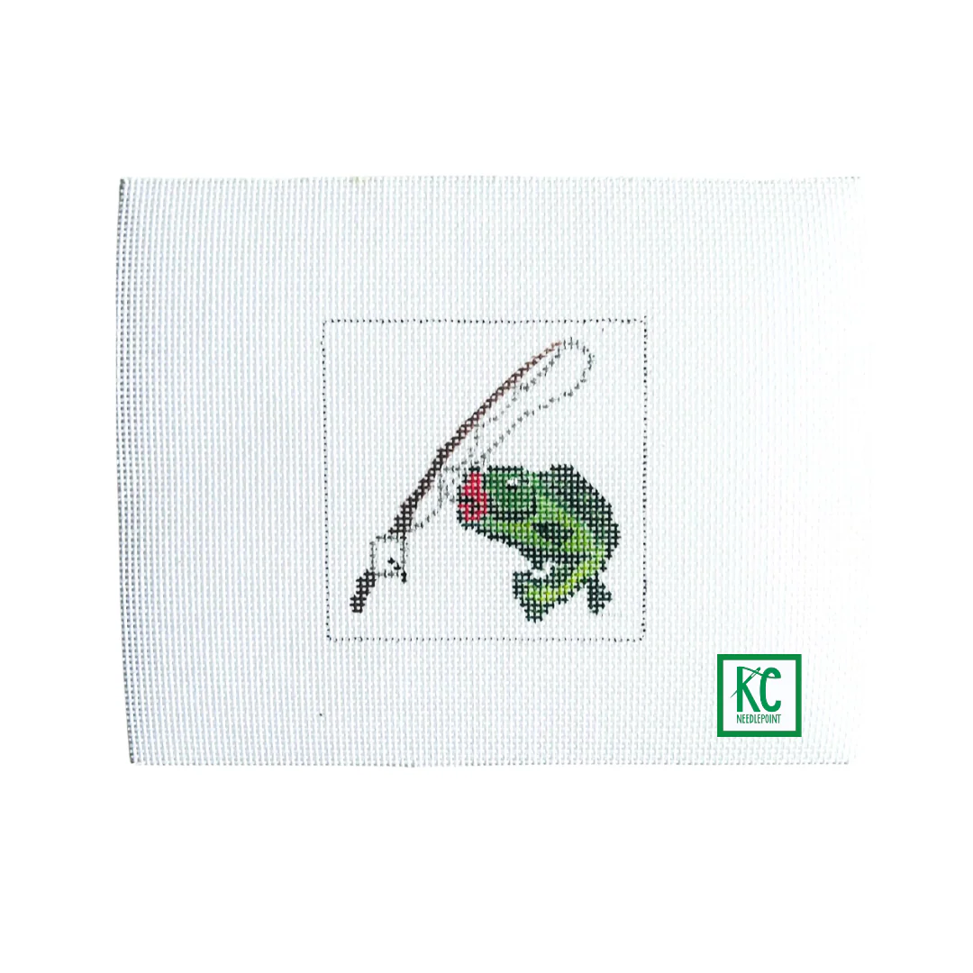 Fishing Flask Square Canvas