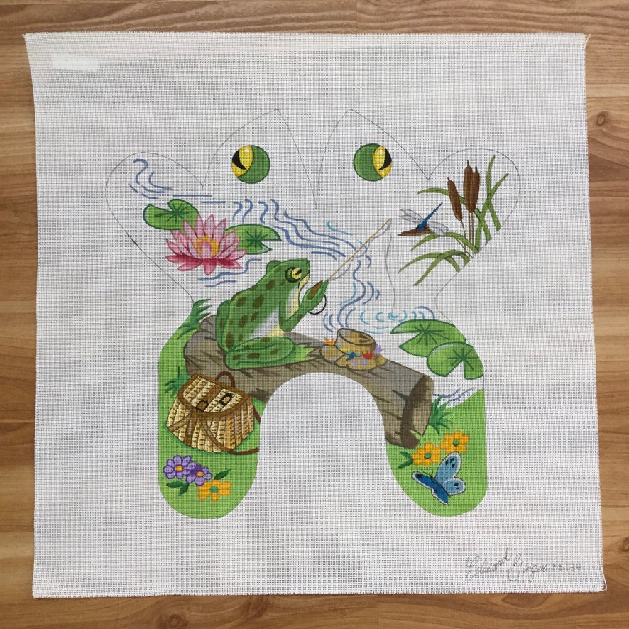 Fishing Frog Canvas