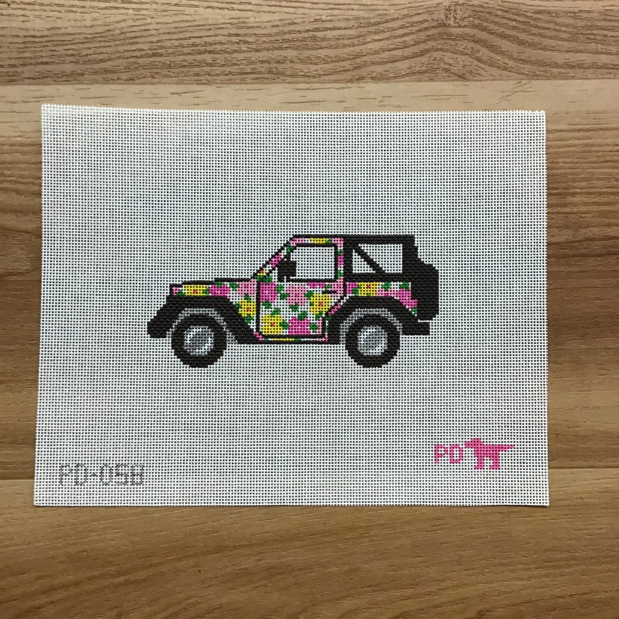 Floral Jeep Canvas