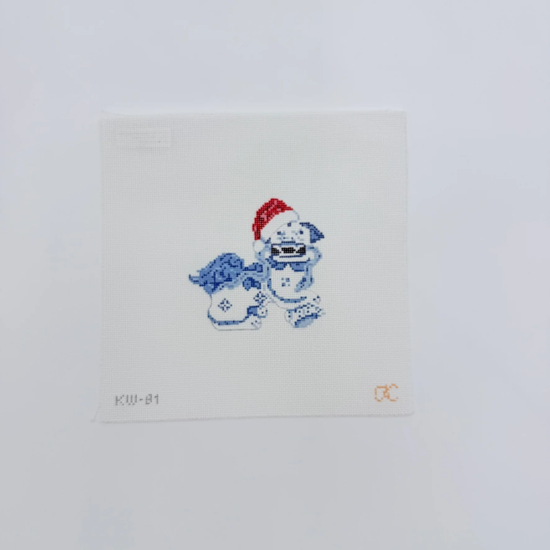 Foo Dog with Santa Hat Canvas