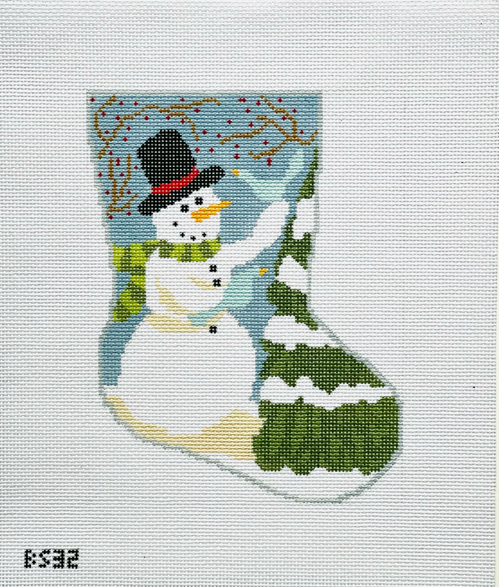 Frosty Ornament Sized Bauble Stocking Canvas