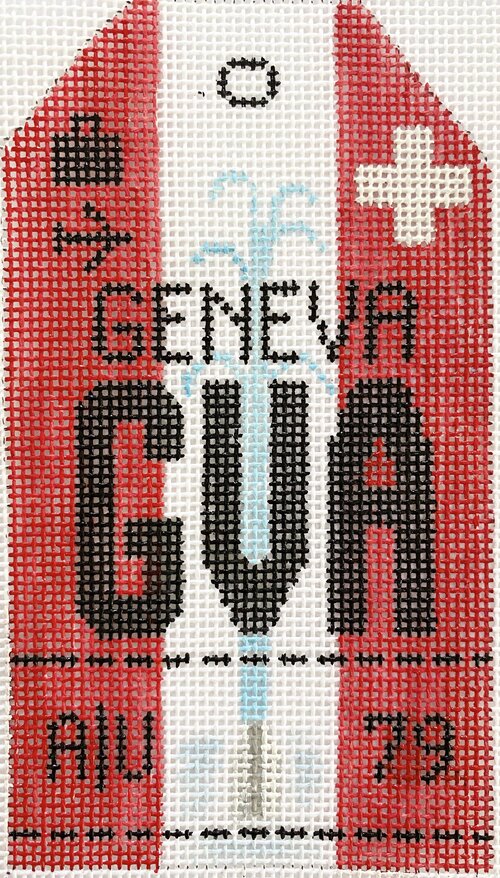 Geneva Vintage Travel Tag Canvas
