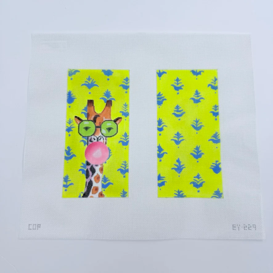 Giraffe with Bubble Gum Eyeglass Case Canvas