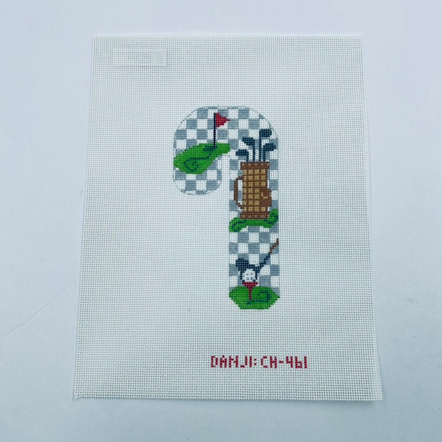 Golf Candy Cane Canvas