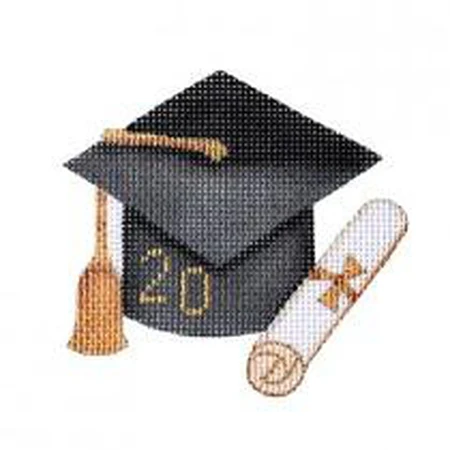 Graduation Cap Needlepoint Ornament Canvas - Image 3