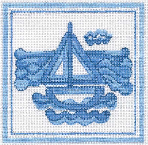 Hadley Pottery Sailboat Canvas