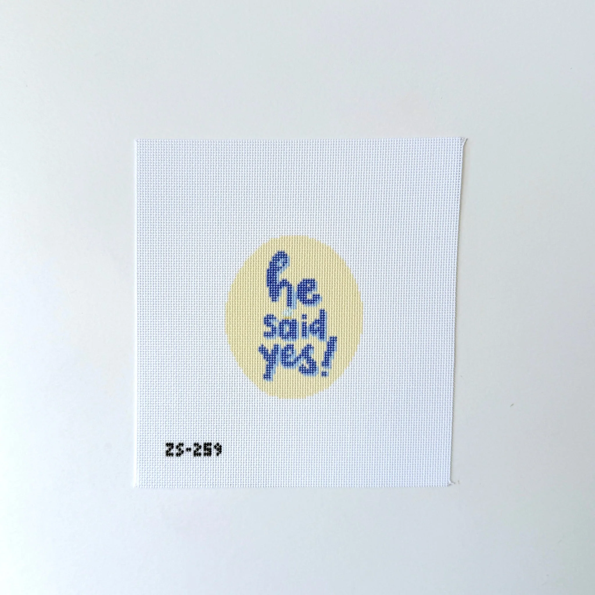 He Said Yes Needlepoint Canvas