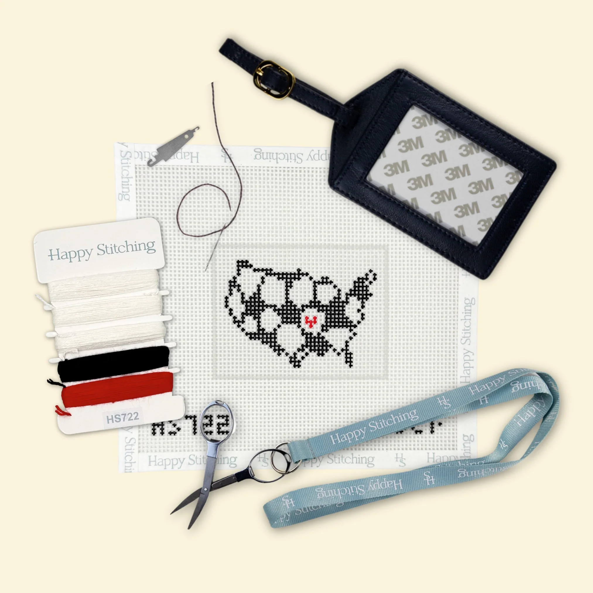 "Heart of the Game" Happy Stitching All-In-One Luggage Tag Kit