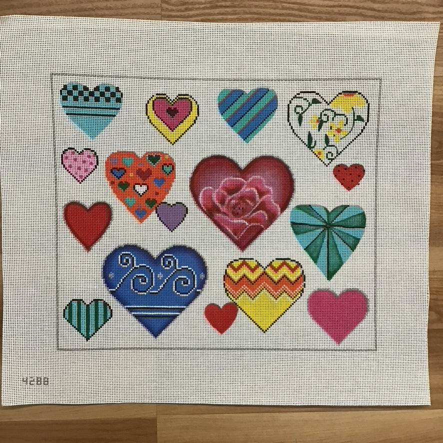 Hearts, Hearts, Hearts Canvas