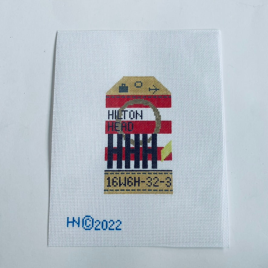 Hilton Head Vintage Travel Tag Canvas