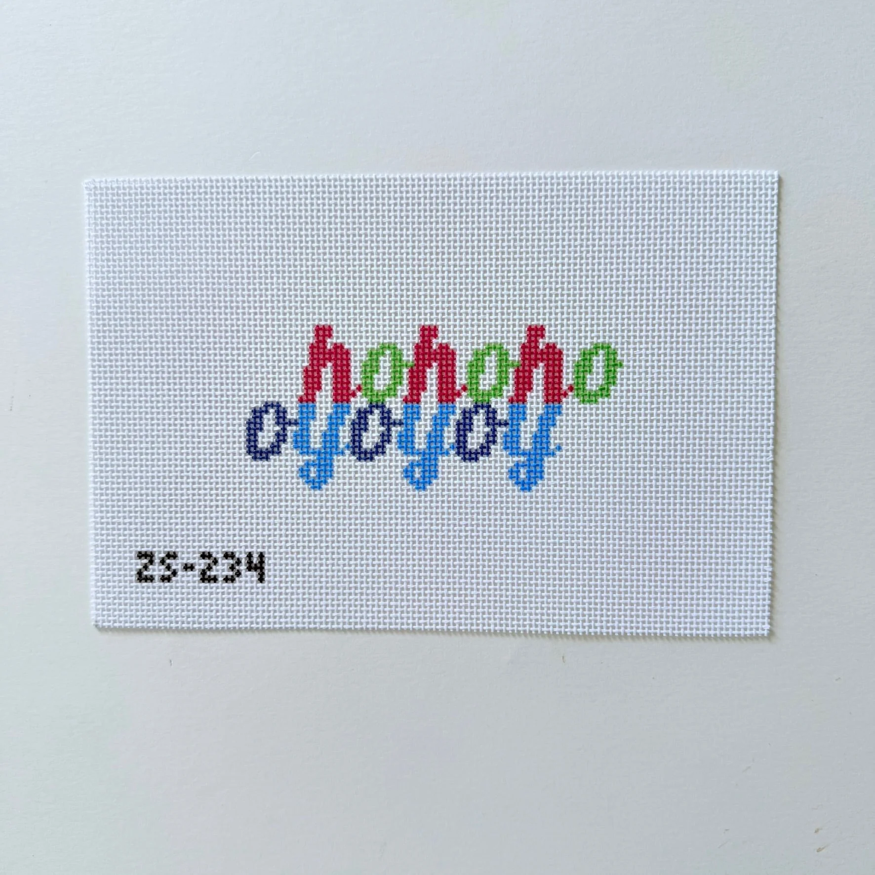 Ho Ho Ho Oy Oy Oy Mirror Needlepoint Canvas