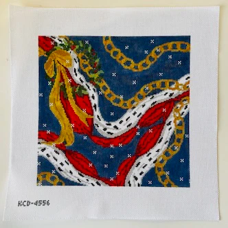 Holiday Gold Chain and Ermine Drapery
