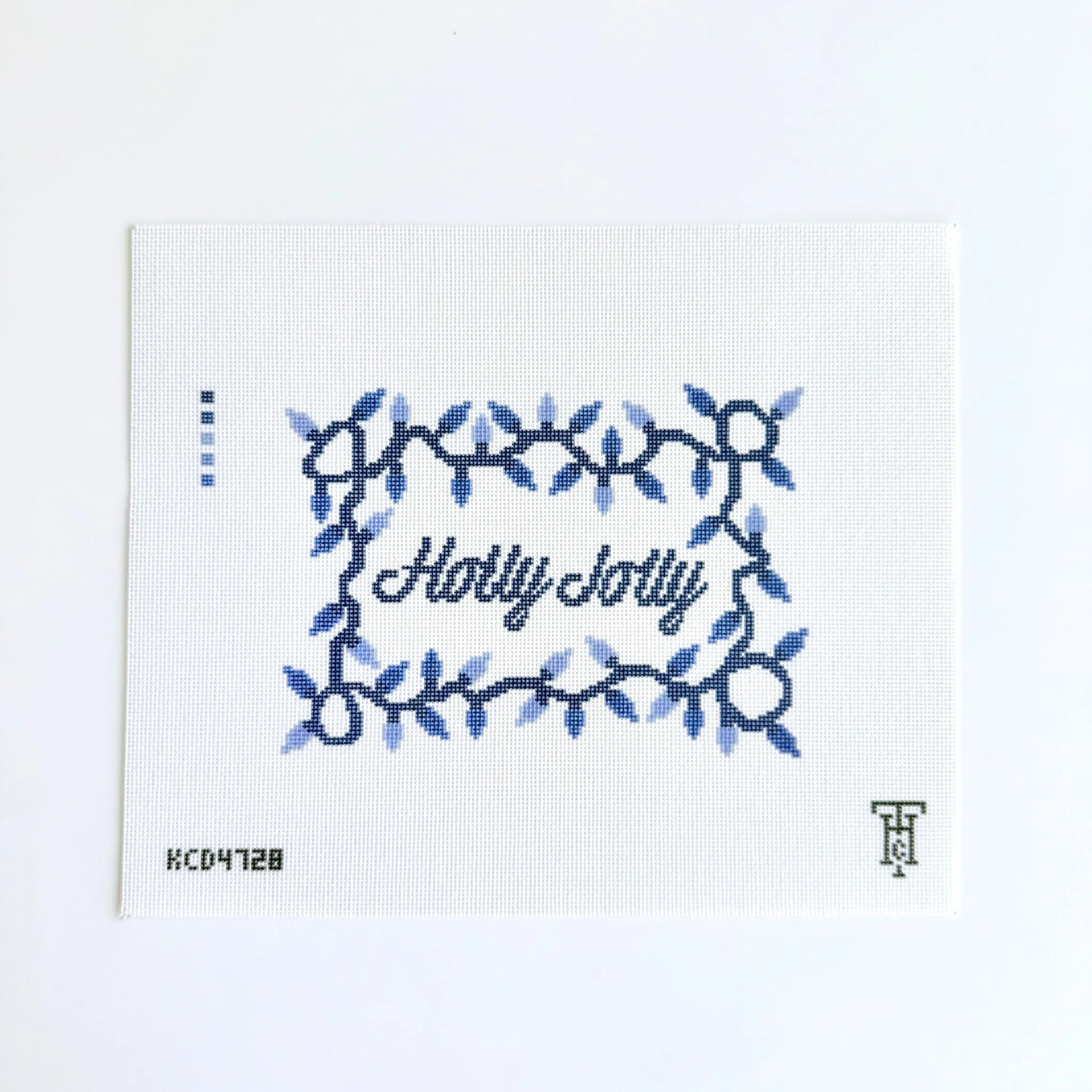 Holly Jolly Blue Sign Canvas