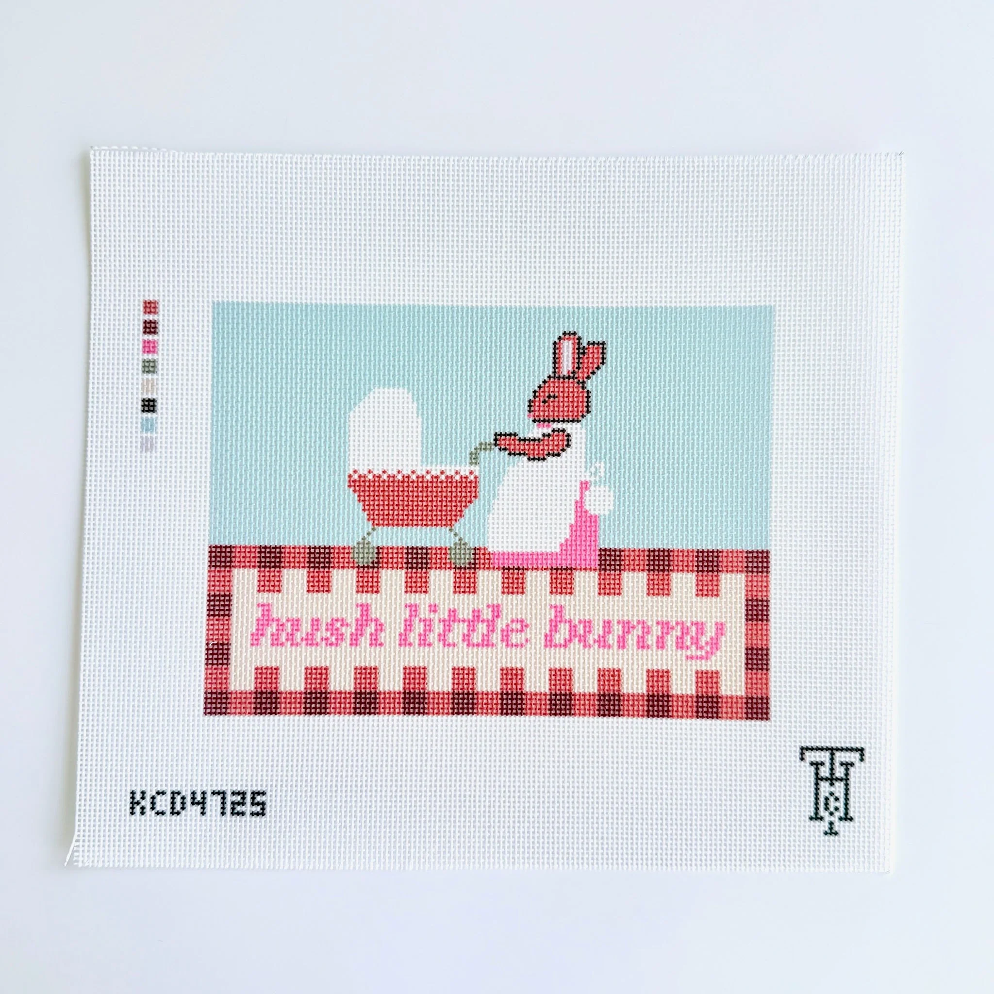 Hush Little Bunny Pink Canvas