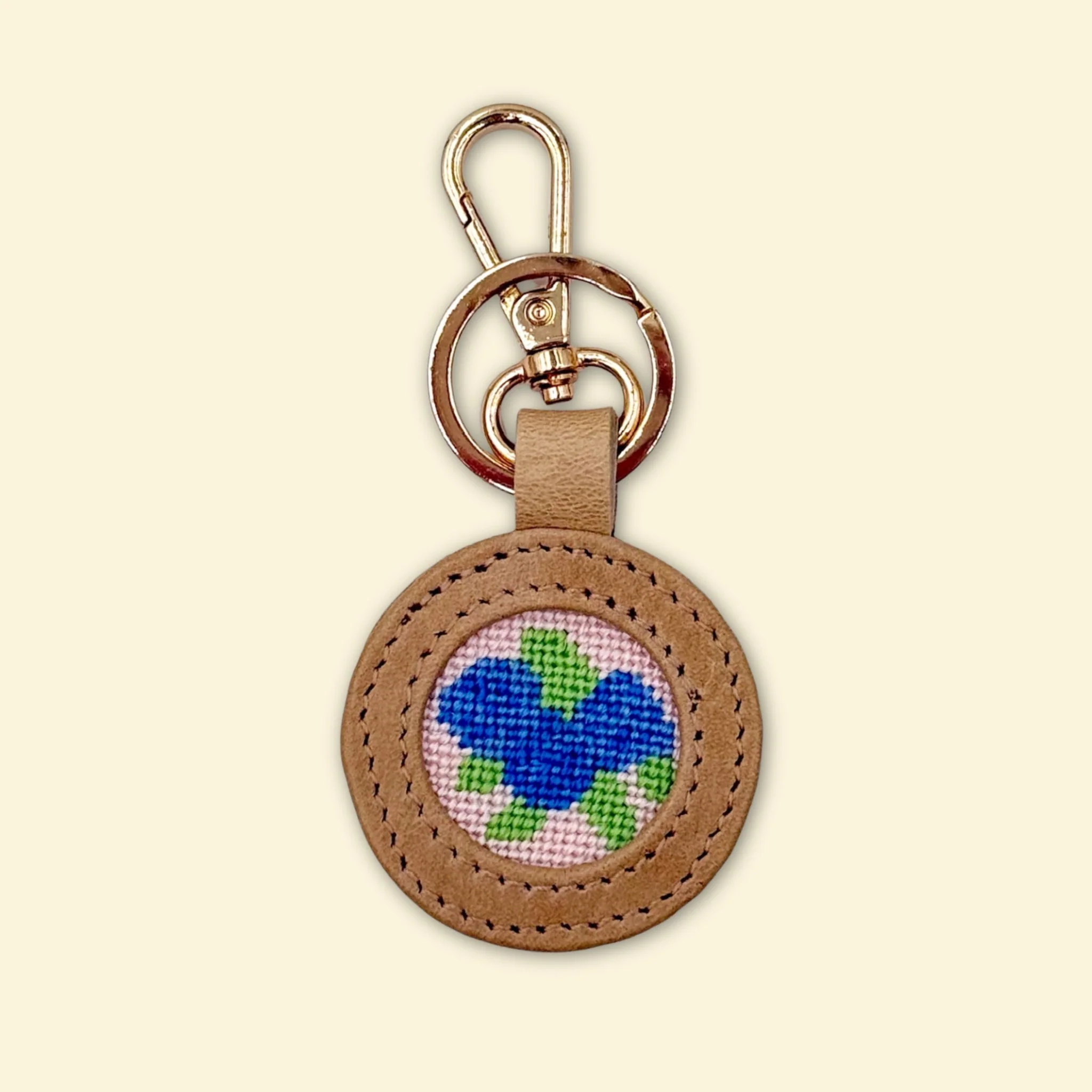 "Hydrangea Blue" Happy Stitching All-In-One Key Fob/Bag Tag Kit