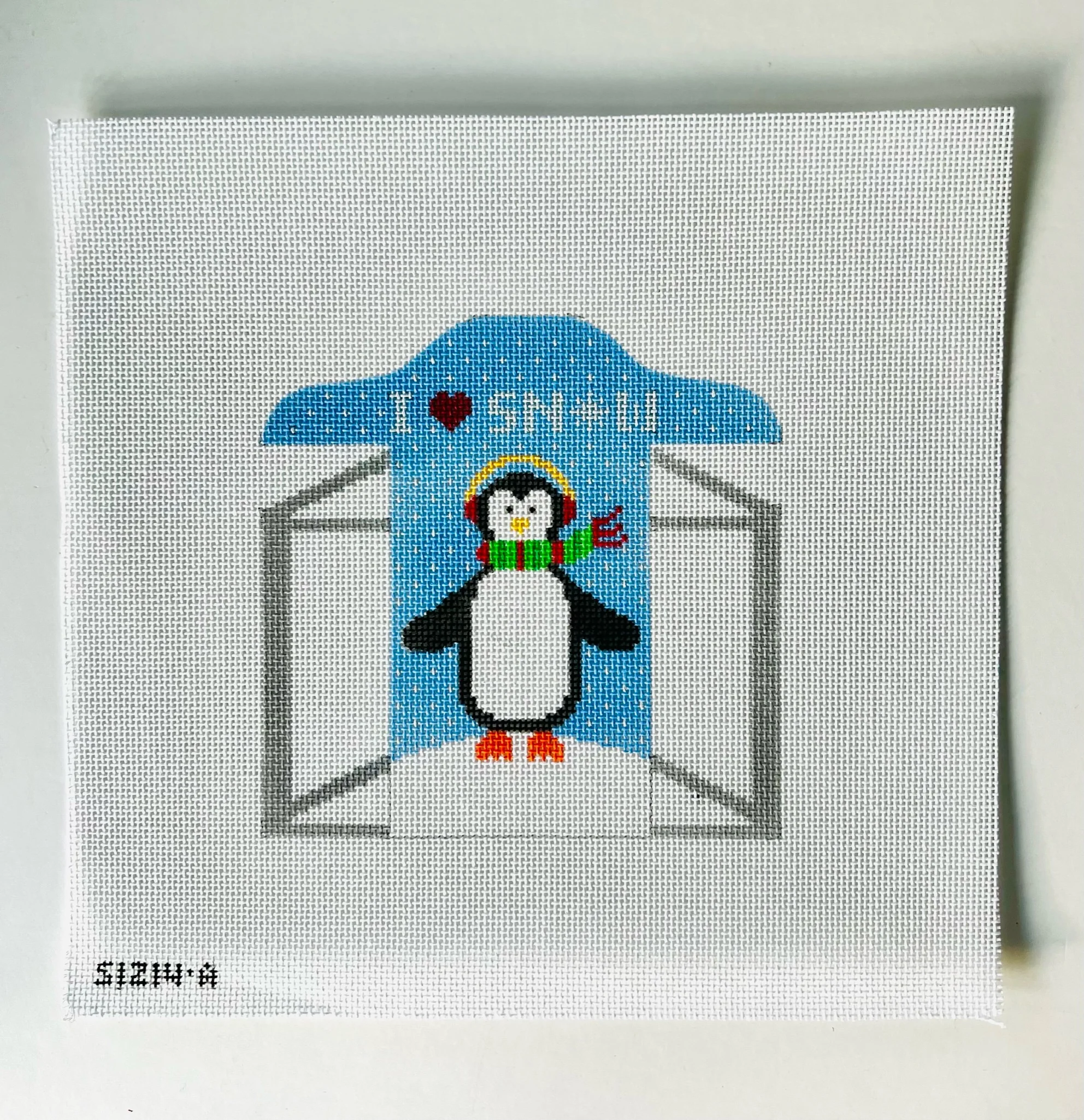 I Love Snow Penguin Sled