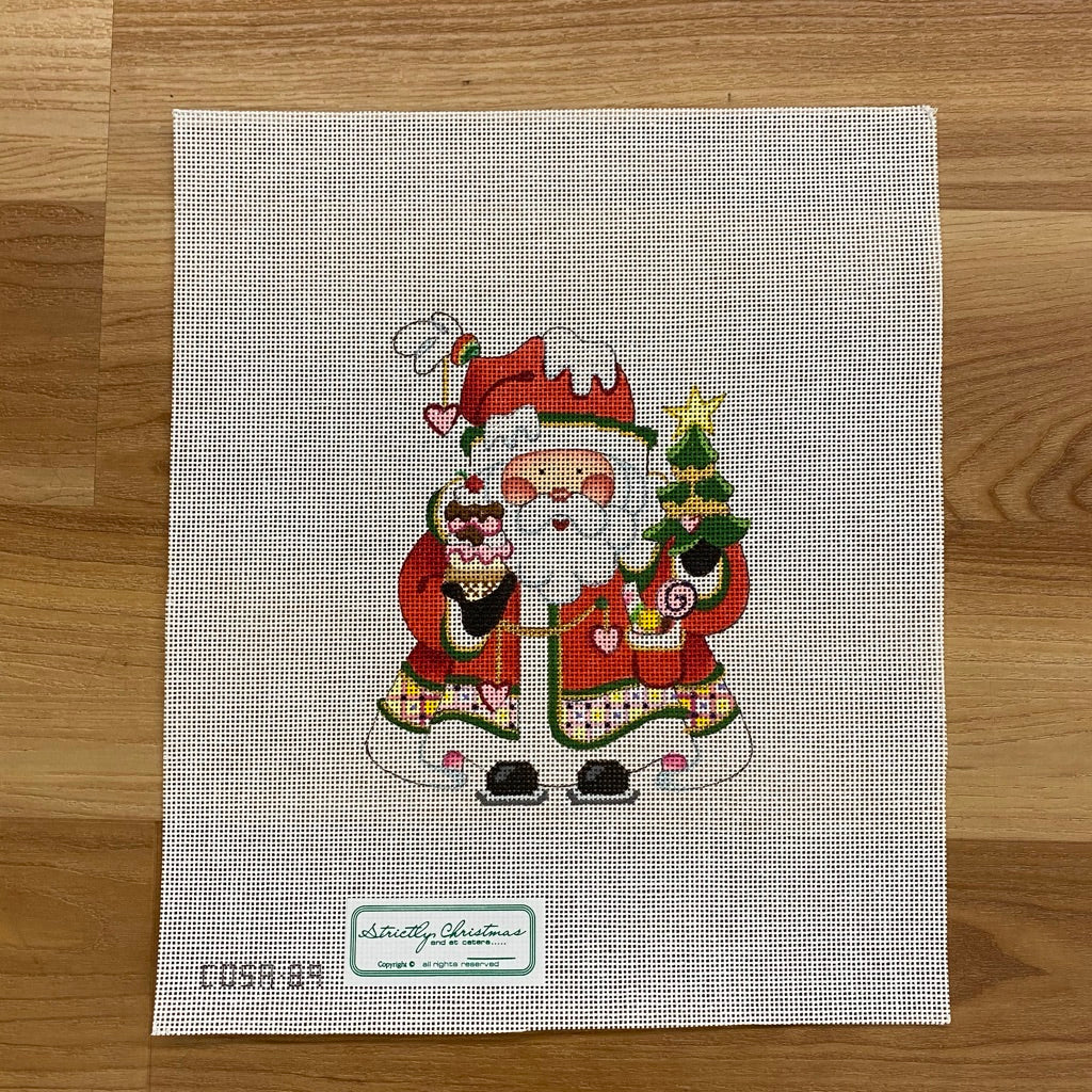 Ice Cream Sundae Squatty Santa Canvas