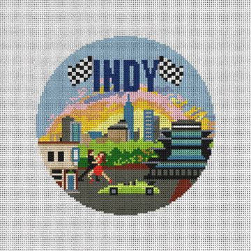 Indy Travel Round Canvas