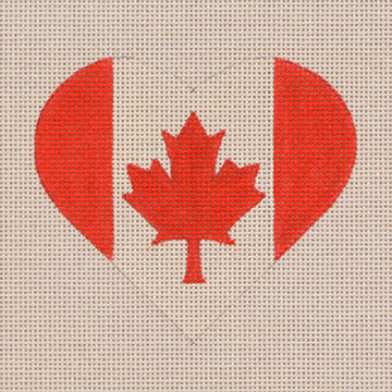Canadian Flag Heart Canvas