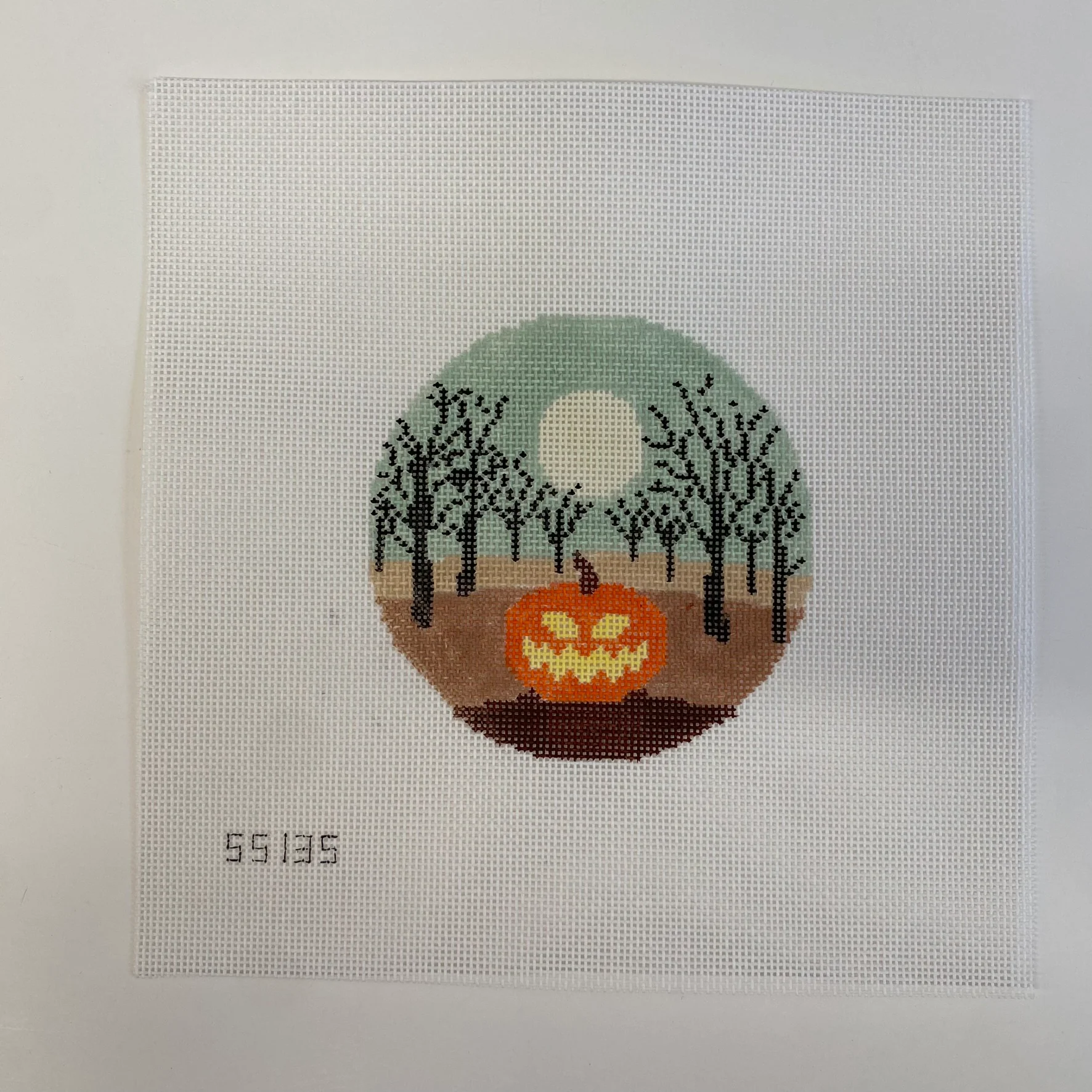 Jack O'Lantern in Forest Canvas