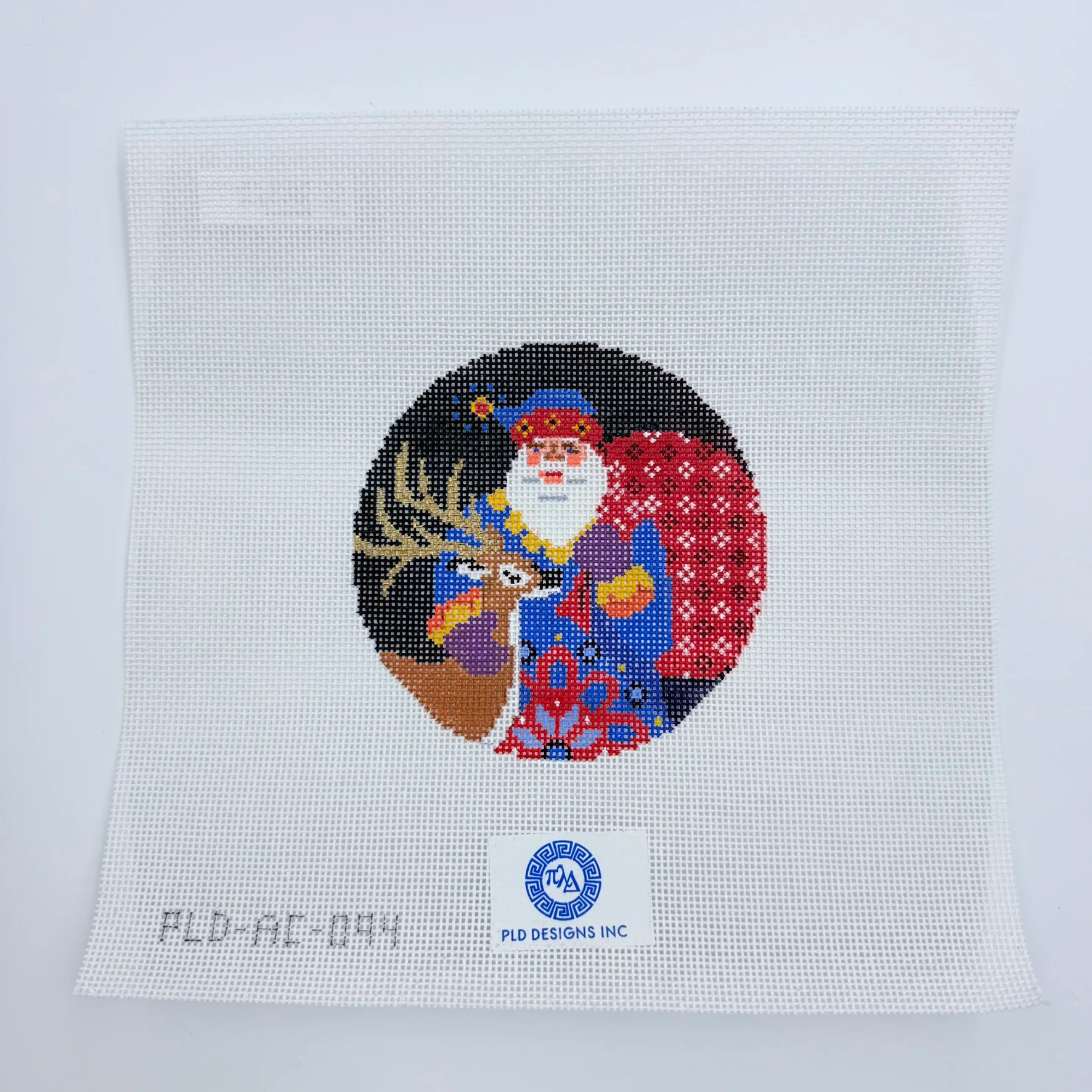 Jacobean Santa with Deer Canvas