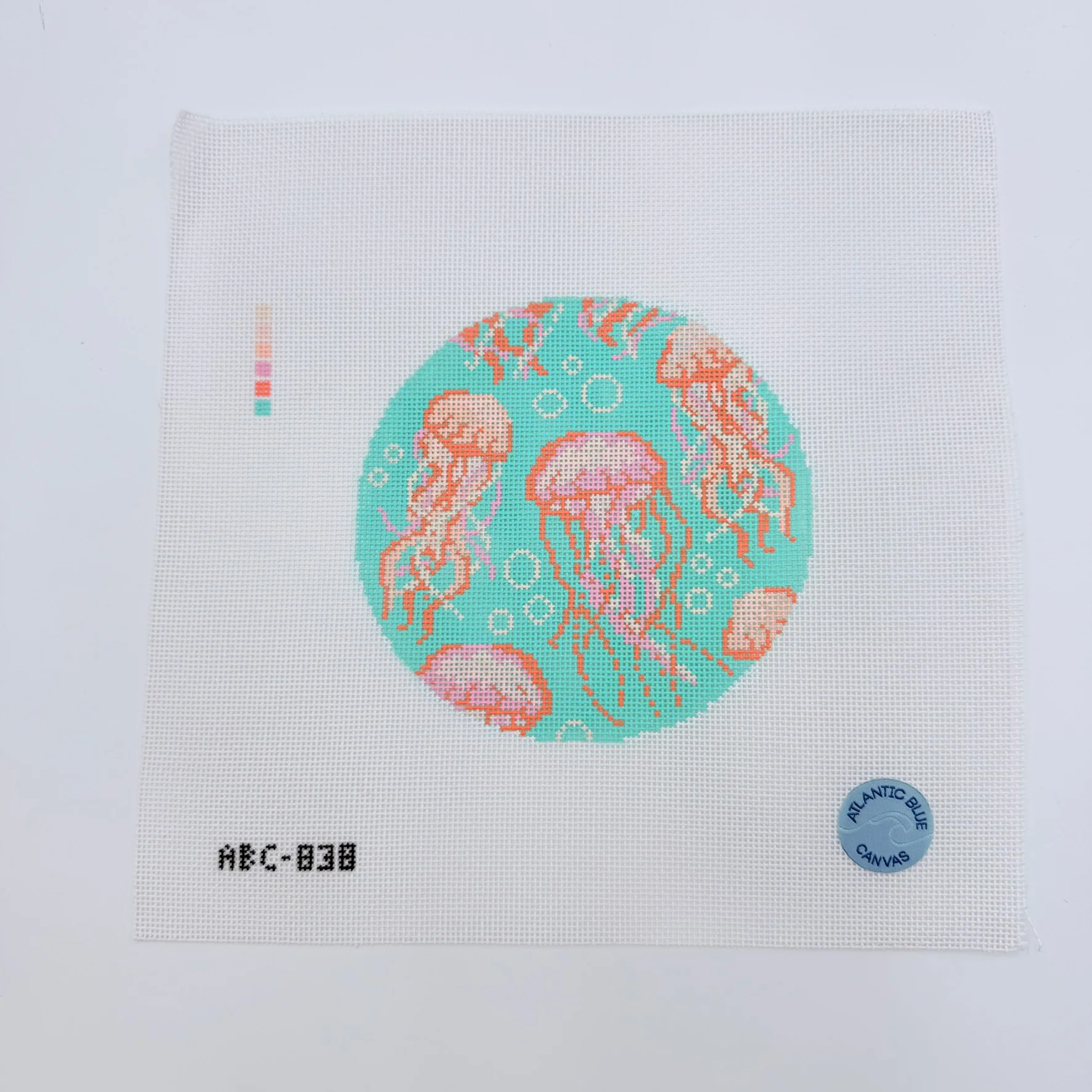 Jellyfish on Blue Canvas