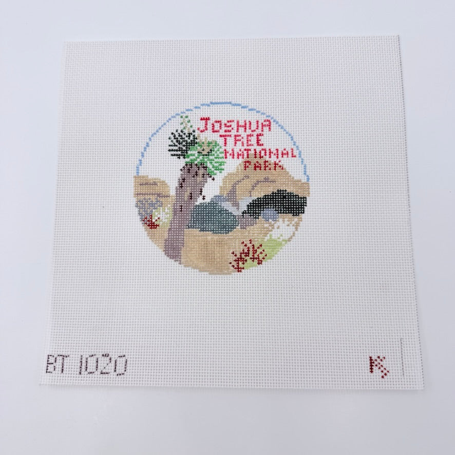 Joshua Tree Travel Round Canvas