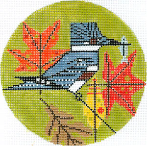 King Fisher Round Canvas