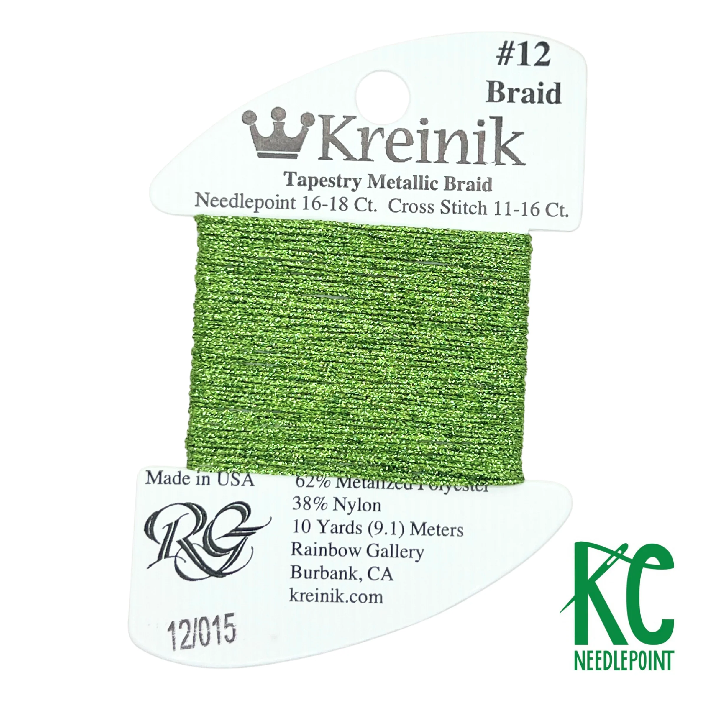 Kreinik Card Size 12 015 Chartreuse