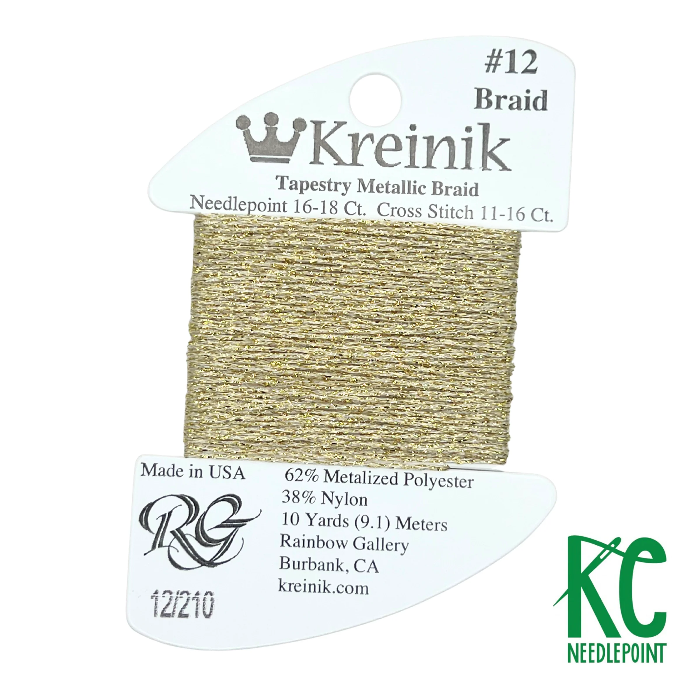 Kreinik Card Size 12 210 Gold Dust