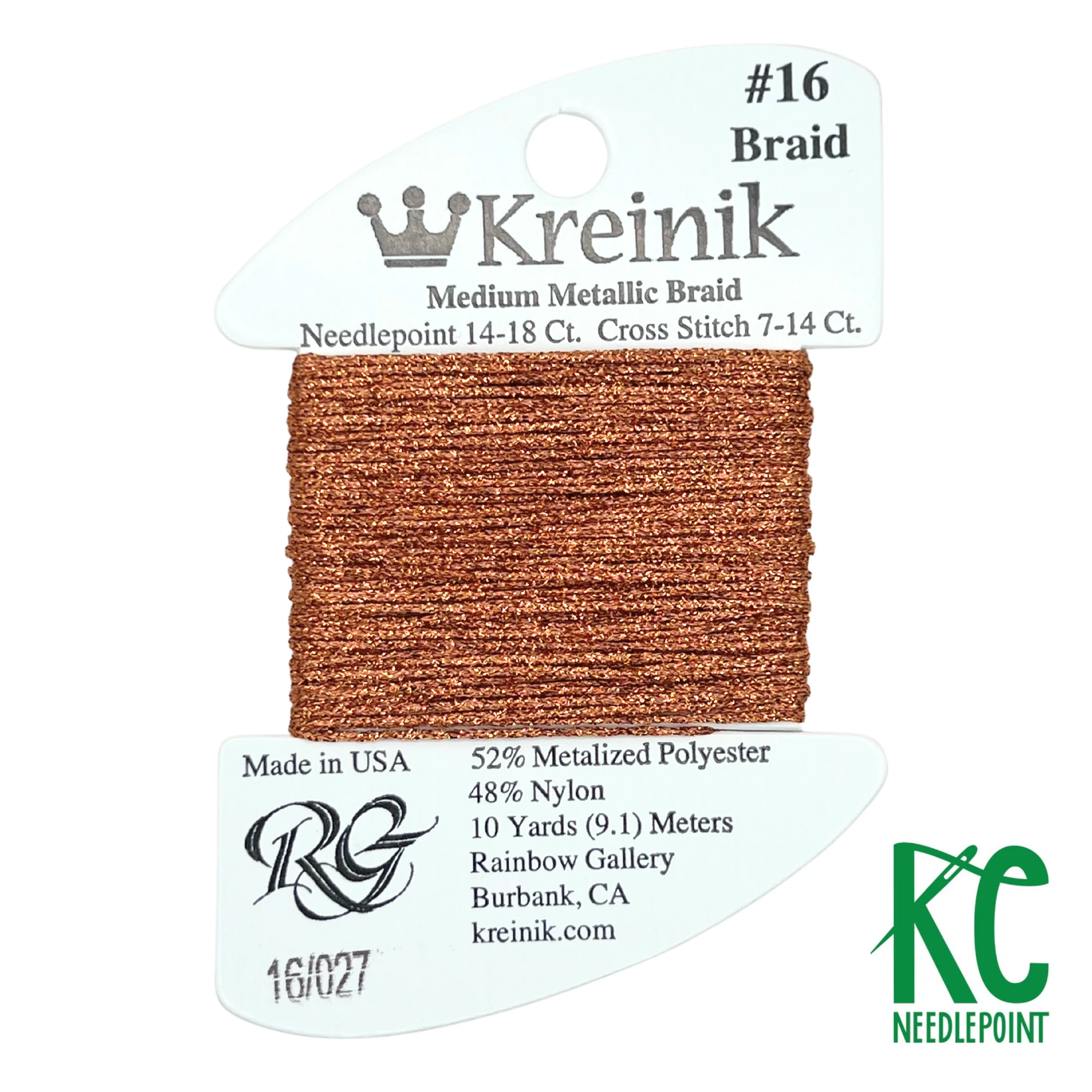Kreinik Card Size 16 027 Orange