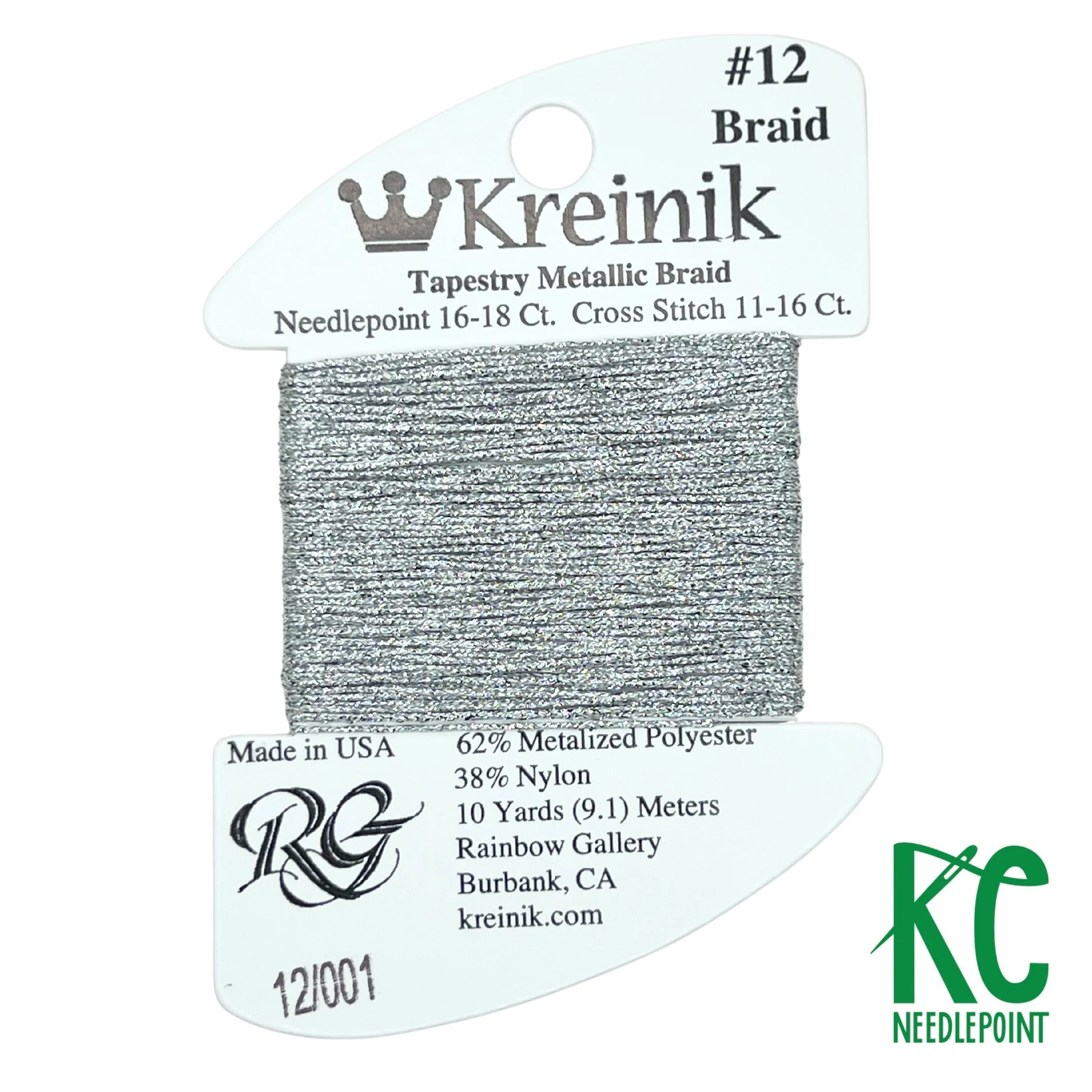 Kreinik Card Size 12 001 Silver