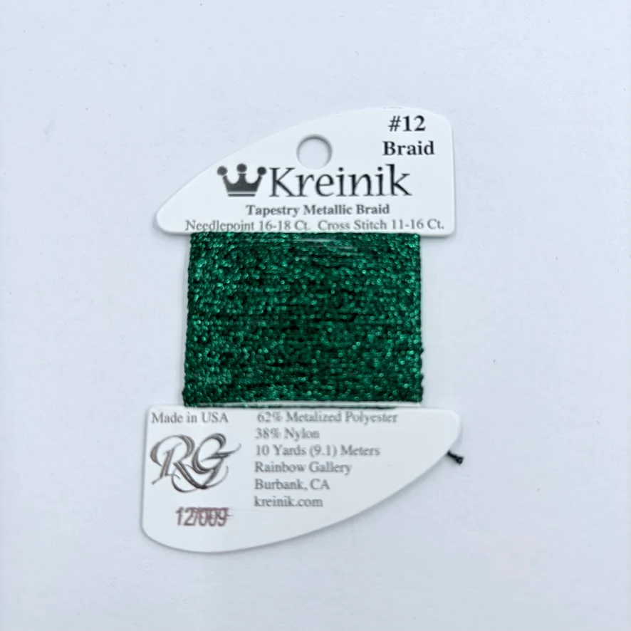 Kreinik Card Size 12 009 Emerald