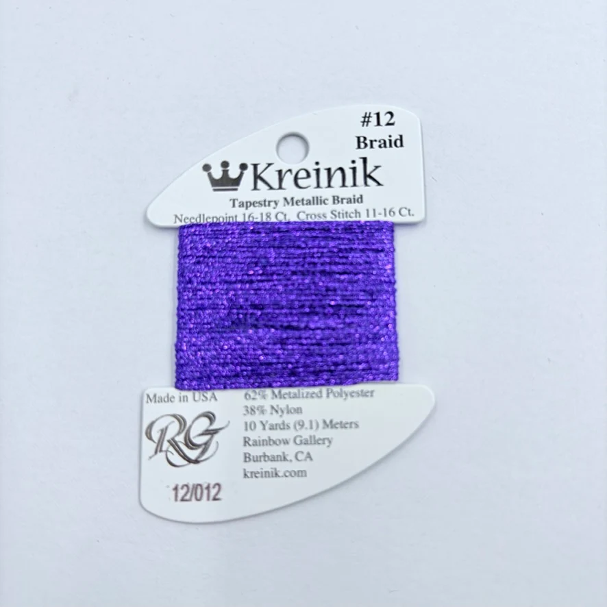 Kreinik Card Size 12 012 Purple