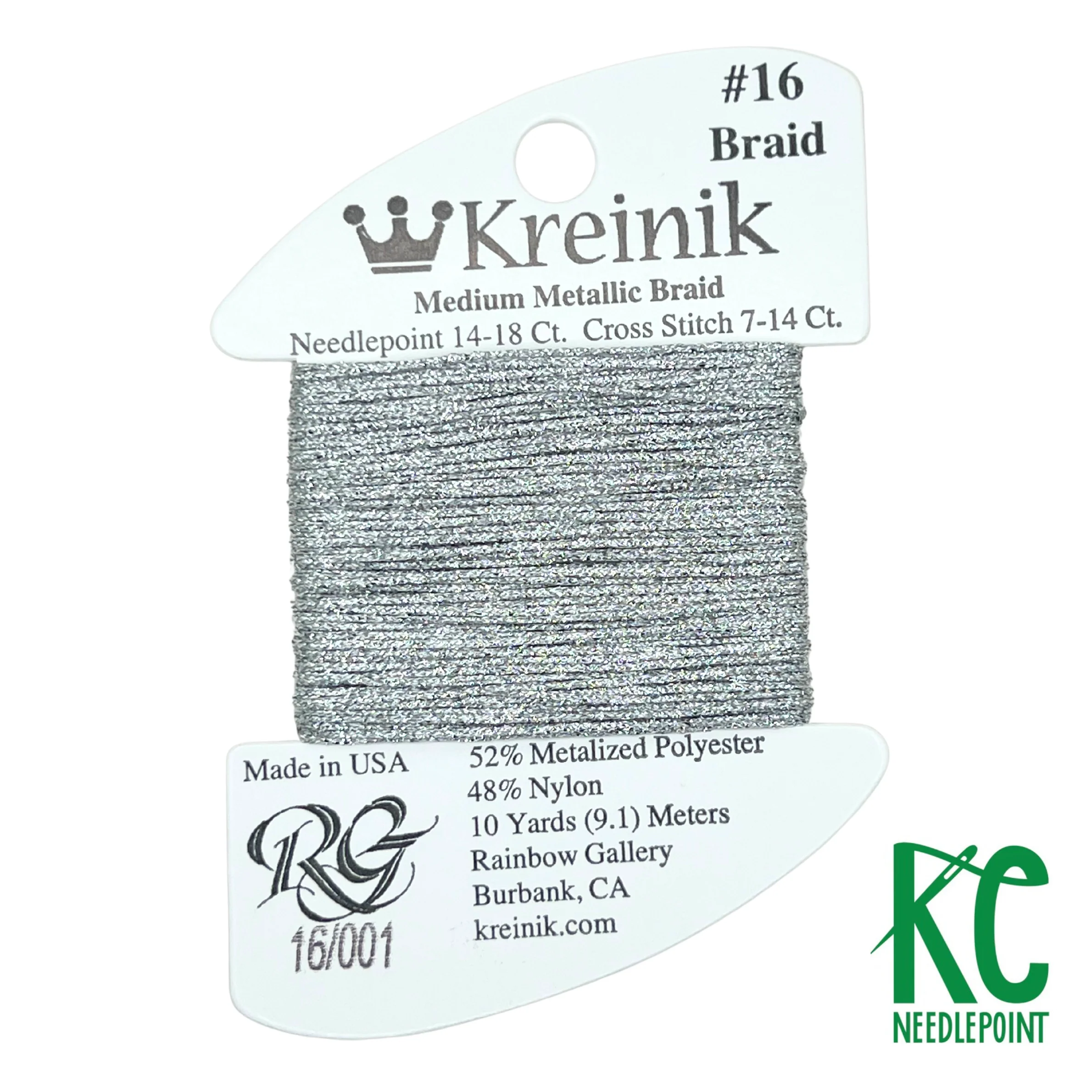 Kreinik Card Size 16 001 Silver